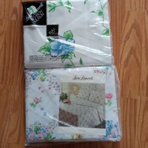 NWT Lady Pepperell Full Flat Sheets Style Stephanie Cathay 81x96 in